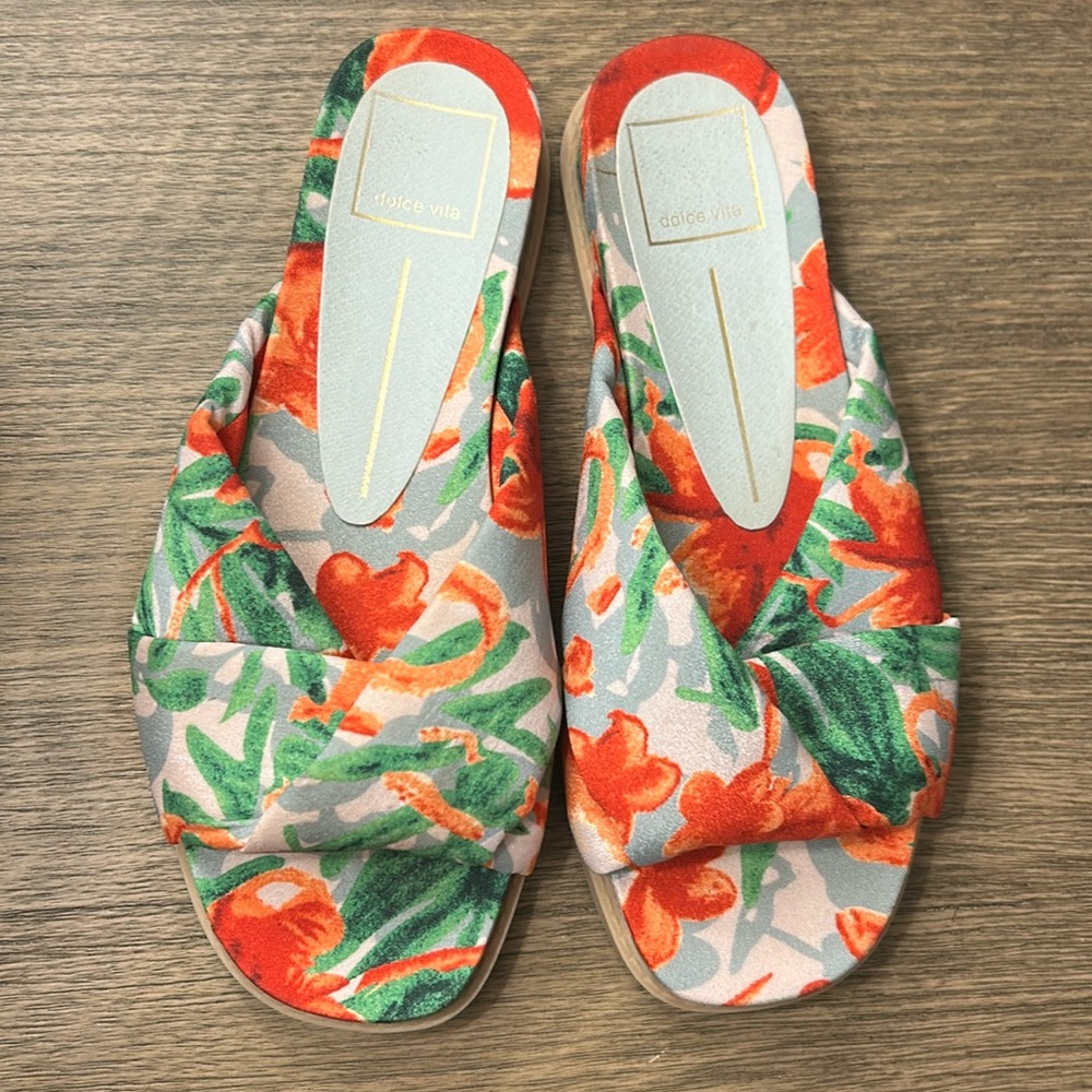 Dolce Vita Garit Satin Floral Sandals